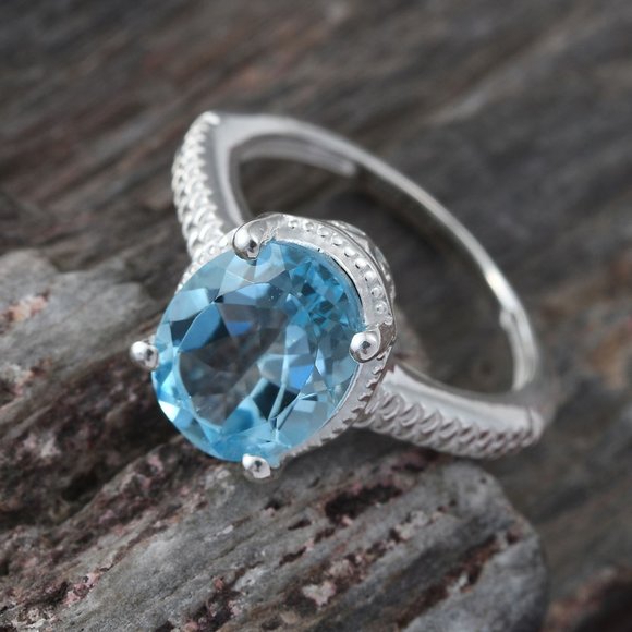Sky Blue Topaz Ring - Picture 2 of 3